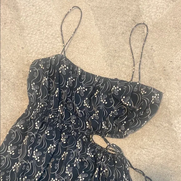 J. Crew Blue and White Smocked Maxi Dress for Wedding Guest - Picture 3 of 10